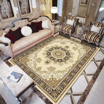 Rynx | Retro Living Room Carpet Multicolor Flower Pattern Berber Carpet Polyester Non-Slip Backing Pet-Friendly Carpet