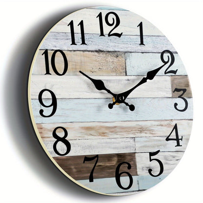Rynx | Nautical Wall Clock - Silent Round Clock, Blue Theme for Outdoor and Indoor