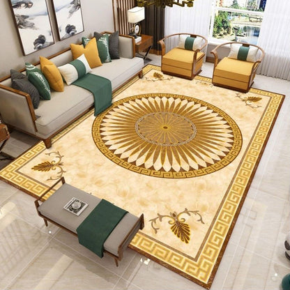 Rynx | Nostalgia Living Room Rug Multi Color Flower Print Area Rug Synthetic Non-Slip Backing Easy Care Indoor Rug