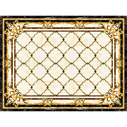 Rynx | Nostalgia Living Room Rug Multi Color Flower Print Area Rug Synthetic Non-Slip Backing Easy Care Indoor Rug