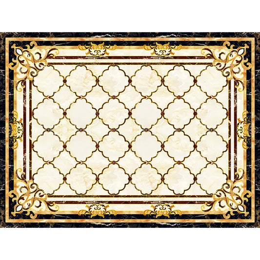 Rynx | Nostalgia Living Room Rug Multi Color Flower Print Area Rug Synthetic Non-Slip Backing Easy Care Indoor Rug