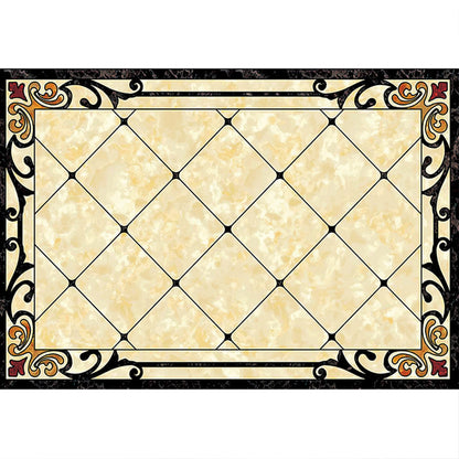Rynx | Colorful geometric printed carpet made of polyester Retro indoor rug with non-slip backing, stain-resistant carpet for the living room