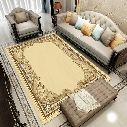 Rynx | Colorful geometric printed carpet made of polyester Retro indoor rug with non-slip backing, stain-resistant carpet for the living room
