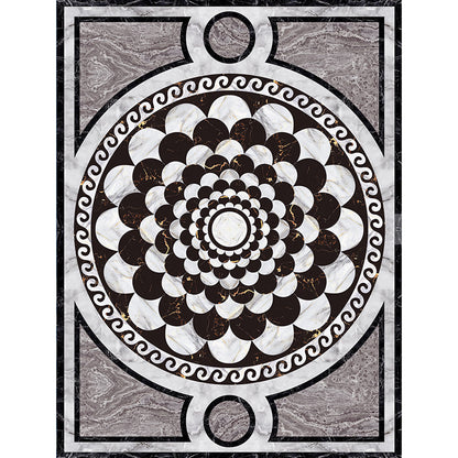 Rynx | Formal Living Room Rug Multicolor Geometric Pattern Area Rug Leather Non-Slip Backing Pet Friendly Easy Care Rug