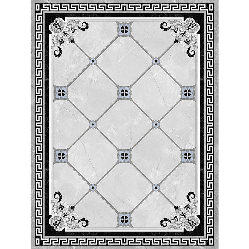 Rynx | Formal Living Room Rug Multicolor Geometric Pattern Area Rug Leather Non-Slip Backing Pet Friendly Easy Care Rug