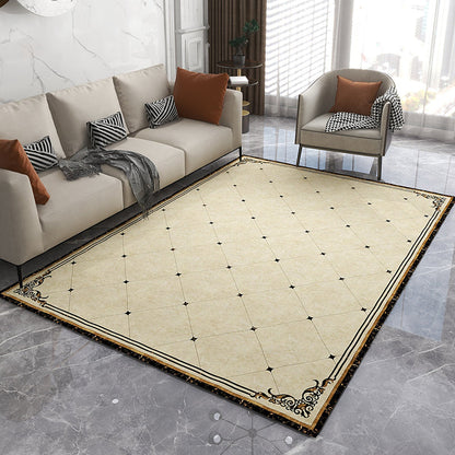 Rynx | Formal Living Room Rug Multicolor Geometric Pattern Area Rug Leather Non-Slip Backing Pet Friendly Easy Care Rug