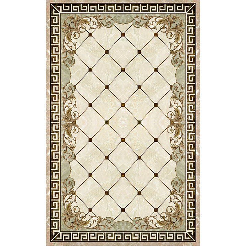 Rynx | Formal Living Room Rug Multicolor Geometric Pattern Area Rug Leather Non-Slip Backing Pet Friendly Easy Care Rug
