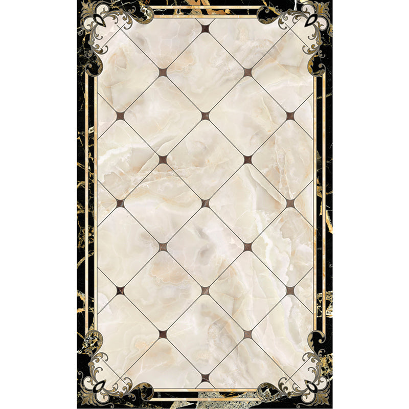 Rynx | Formal Living Room Rug Multicolor Geometric Pattern Area Rug Leather Non-Slip Backing Pet Friendly Easy Care Rug
