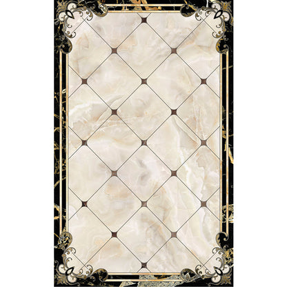 Rynx | Formal Living Room Rug Multicolor Geometric Pattern Area Rug Leather Non-Slip Backing Pet Friendly Easy Care Rug
