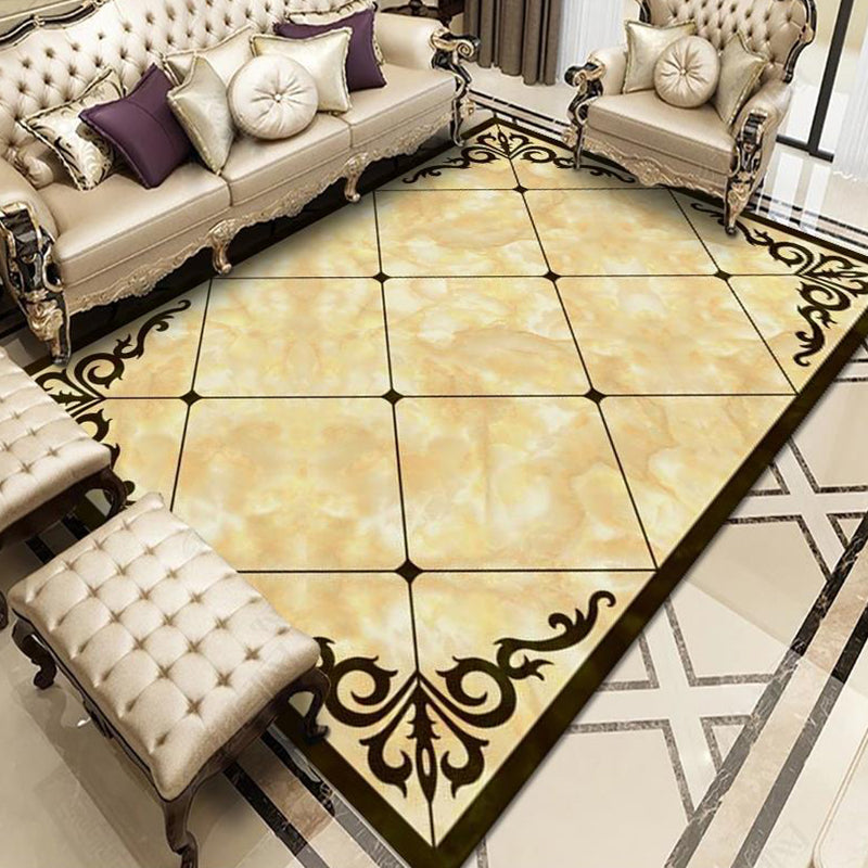 Rynx | Nostalgia Geometric Printed Rug Multicolored Polyester Indoor Rug Non-Slip Backing Pet-Friendly Rug for Living Room