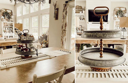 Rynx | Bronze-colored and galvanized two-tiered stand