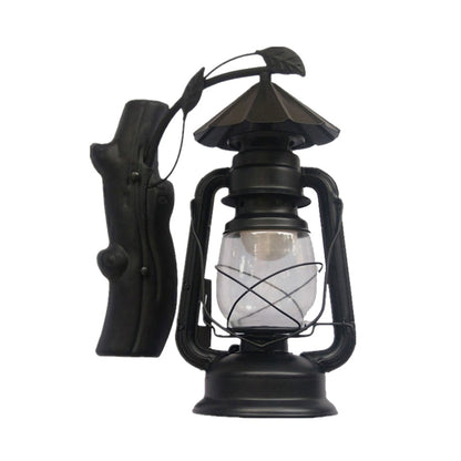 Rynx | Black/Bronze/Copper Kerosene Wall Lighting Coastal Clear Glass 1 Light Outdoor Wall Lamps Light