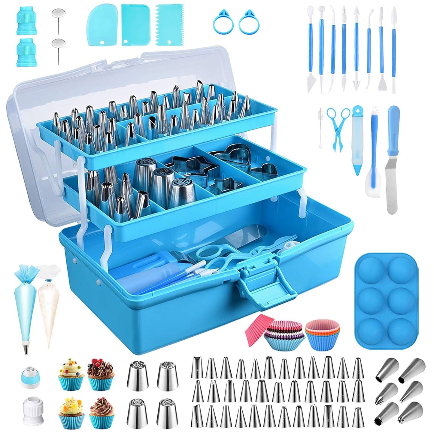 Rynx | 236 pieces: Cake decorating set Baking tools with piping tips Connectors