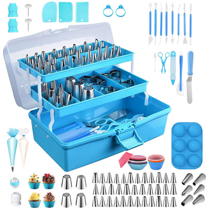 Rynx | 236 pieces: Cake decorating set Baking tools with piping tips Connectors