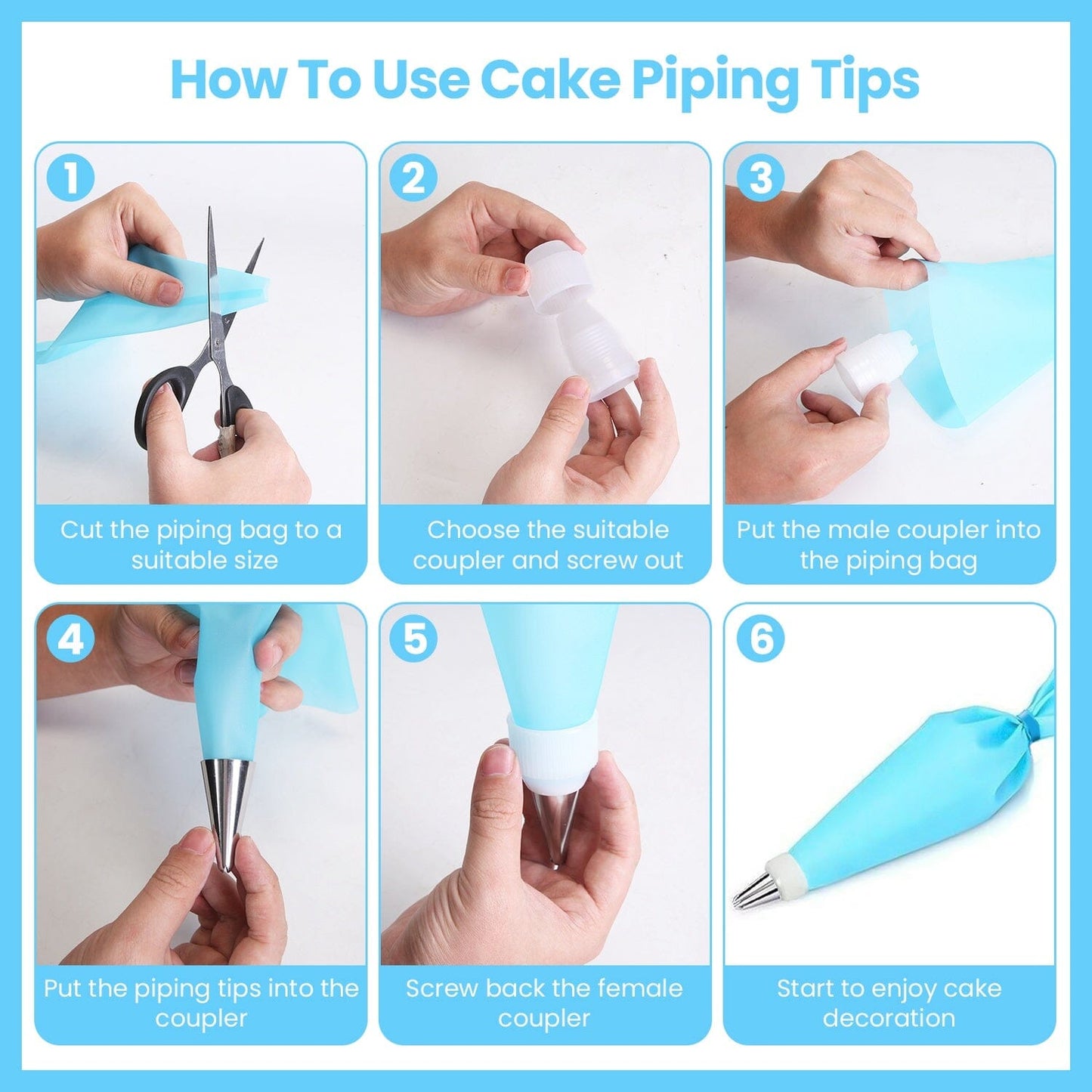 Rynx | 236 pieces: Cake decorating set Baking tools with piping tips Connectors