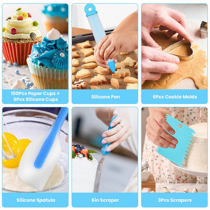 Rynx | 236 pieces: Cake decorating set Baking tools with piping tips Connectors