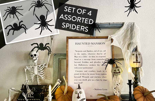 Rynx | Creeping metal spider silhouettes, set of 4