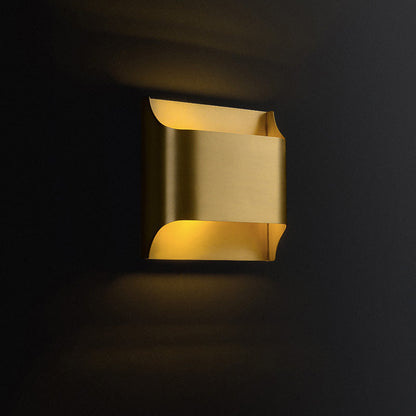 Rynx | Gold Box Flush Wall Lamp Post-Modern Single Metal Wall Light for Stairs