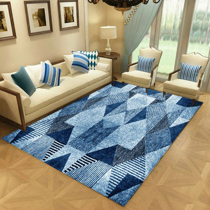 Rynx | Nordic Living Room Rug Multi-Color Geometric Indoor Rug Synthetics Anti-Slip Backing Machine Washable Area Carpet