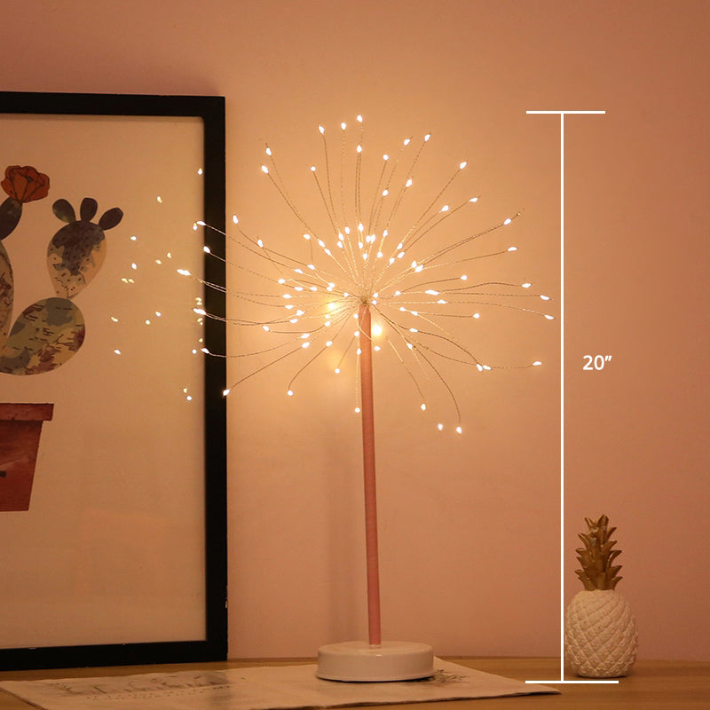 Rynx | Artistic Pearl Tree LED Table Lamp Metal Girl Nightstand Battery Operated Night Light