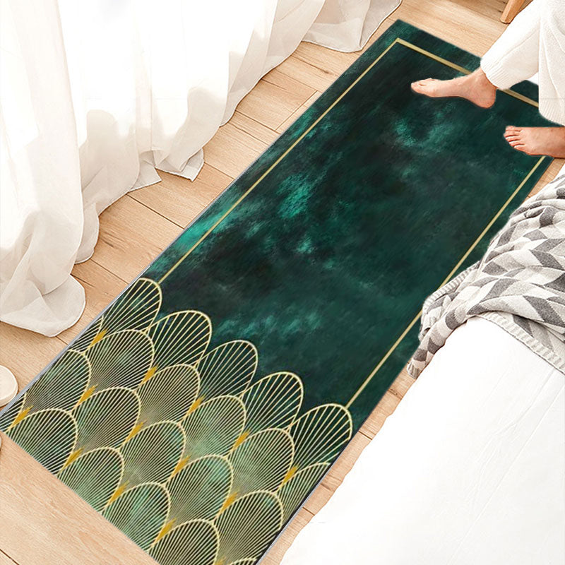 Rynx | Relaxing Bedroom Rug Multicolored Geometric Print Indoor Rug Polyester Non-Slip Back Washable Area Rug