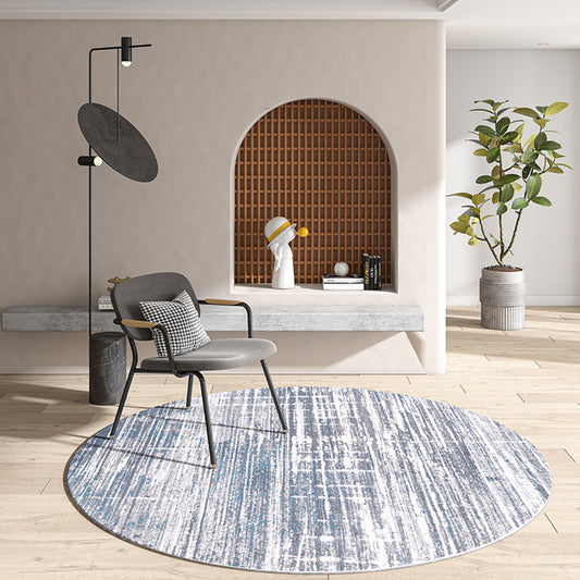 Rynx | Industrial Living Room Rug Multi Color Abstract Printed Indoor Carpet Polyester Non-Slip Back Easy Care Area Rug