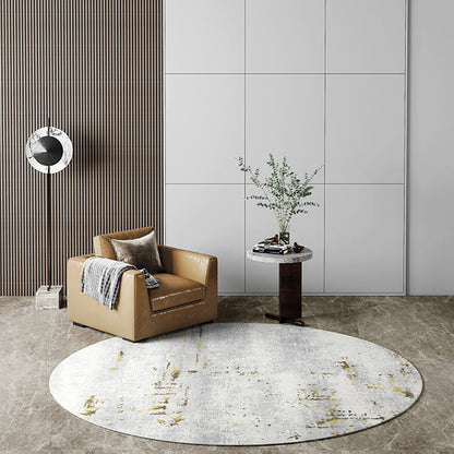 Rynx | Industrial Living Room Rug Multi Color Abstract Printed Indoor Carpet Polyester Non-Slip Back Easy Care Area Rug