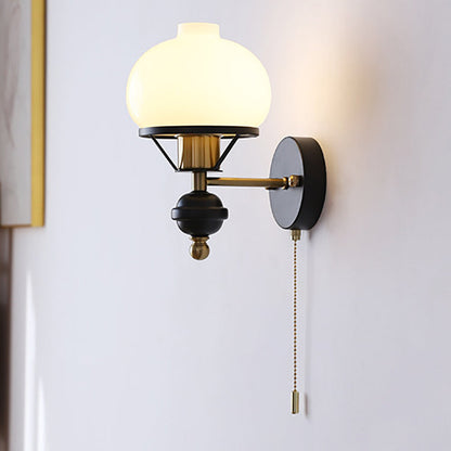 Rynx | GeoLuxe French Geometric Wall Lamp | Iron & Glass | 1-Light Design for Living Room