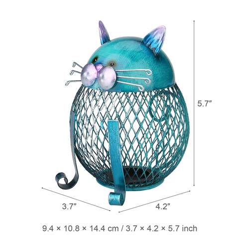 Rynx | Artistic Blue Kitty Piggy Bank