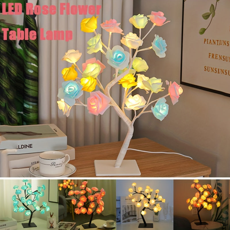 Rynx | RozenLight - LED Flower Table Lamp with USB, Mood Light