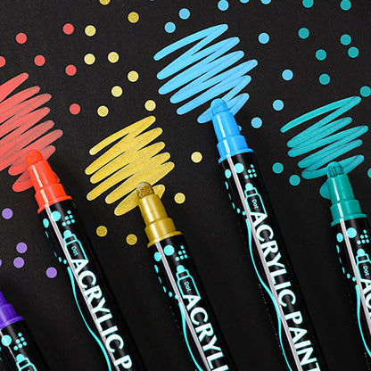 Rynx | 24 Colors Double Tip Acrylic Paint Pens