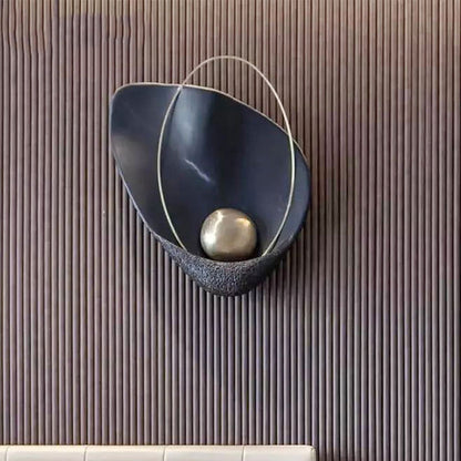 Rynx | Resin Shell-Shaped Wall Light Single Head Modern Metal LED Wall Light in White/Black Light