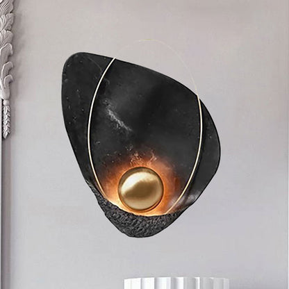 Rynx | Resin Shell-Shaped Wall Light Single Head Modern Metal LED Wall Light in White/Black Light