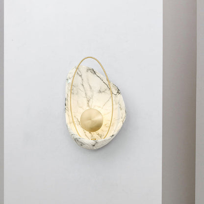 Rynx | Resin Shell-Shaped Wall Light Single Head Modern Metal LED Wall Light in White/Black Light