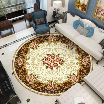 Rynx | Shabby Chic Living Room Rug Multicolored Flower Printed Indoor Carpet Non-Slip Pet-Friendly Area Rug