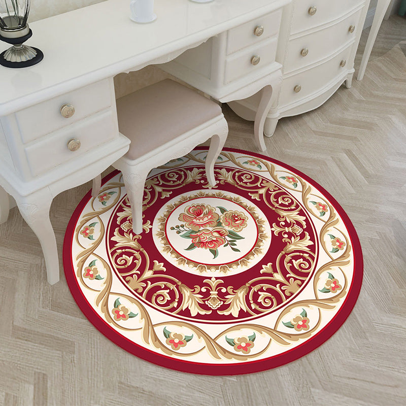 Rynx | Shabby Chic Living Room Rug Multicolored Flower Printed Indoor Carpet Non-Slip Pet-Friendly Area Rug