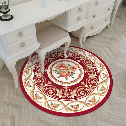 Rynx | Shabby Chic Living Room Rug Multicolored Flower Printed Indoor Carpet Non-Slip Pet-Friendly Area Rug