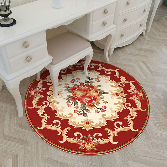 Rynx | Shabby Chic Living Room Rug Multicolored Flower Printed Indoor Carpet Non-Slip Pet-Friendly Area Rug