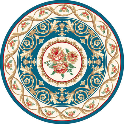 Rynx | Shabby Chic Living Room Rug Multicolored Flower Printed Indoor Carpet Non-Slip Pet-Friendly Area Rug