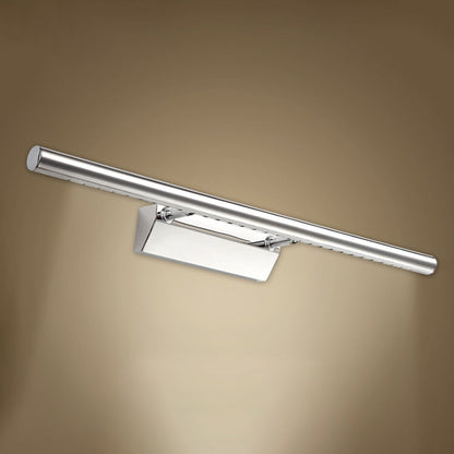 Rynx | Modern Style Cylinder Vanity Wall Sconce Metallic 10"/16" W LED Bathroom Wall Light in Chrome, Warm-/White Light