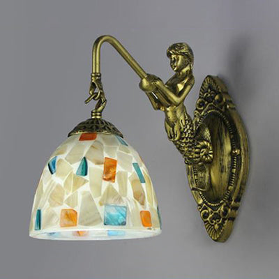 Rynx | Mermaid's Lair - Elegant wall lamp with intricate mosaic and mermaid design