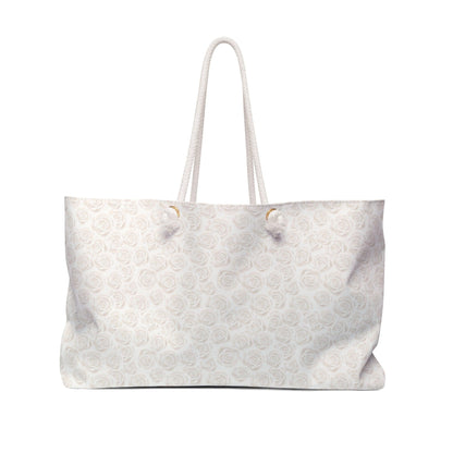 Rynx | Elegant White Roses Weekend Carry Bag - Your Luxury Travel Companion