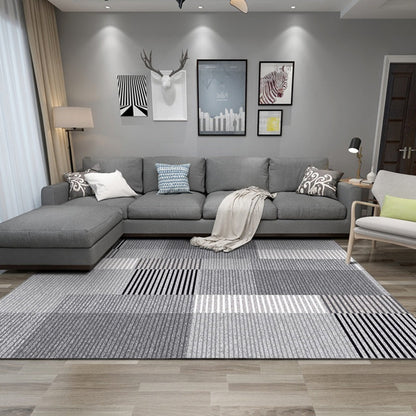 Rynx | Multicolored Relaxation Mat Polypropylene Geo Printed Indoor Carpet Non-slip Back Stain-resistant Area Rug for Salon