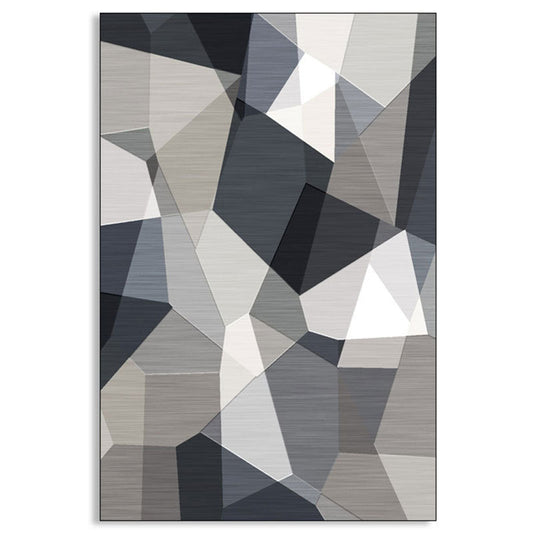 Rynx | Multicolored Relaxation Mat Polypropylene Geo Printed Indoor Carpet Non-slip Back Stain-resistant Area Rug for Salon