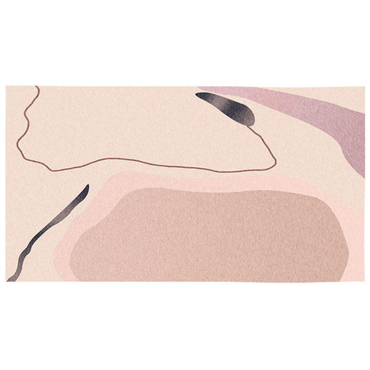 Rynx | Multicolored Hand-Printed Rug Polypropylene Relaxation Area Rug Non-Slip Back Washable Indoor Rug for the Living Room