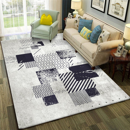 Rynx | Calming Abstract Carpet Multiple Colors Polyester Area Rug Pet-Friendly Easy to Care Indoor Carpet for Living Room