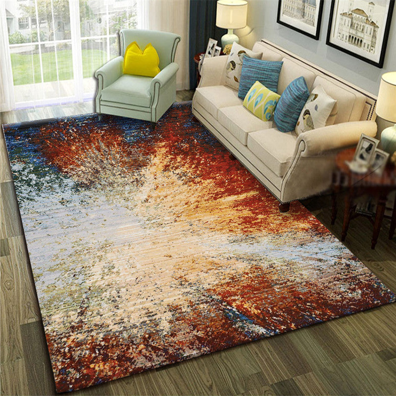 Rynx | Calming Abstract Carpet Multiple Colors Polyester Area Rug Pet-Friendly Easy to Care Indoor Carpet for Living Room