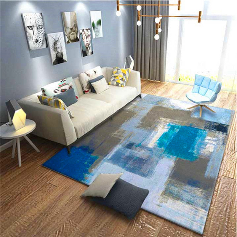 Rynx | Calming Abstract Carpet Multiple Colors Polyester Area Rug Pet-Friendly Easy to Care Indoor Carpet for Living Room