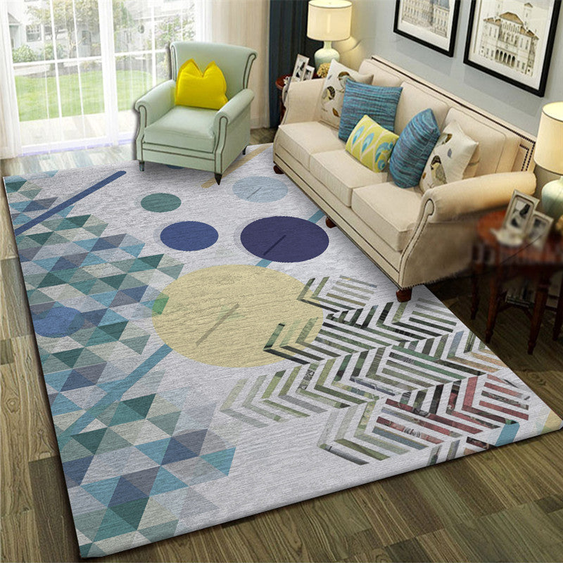 Rynx | Calming Abstract Carpet Multiple Colors Polyester Area Rug Pet-Friendly Easy to Care Indoor Carpet for Living Room