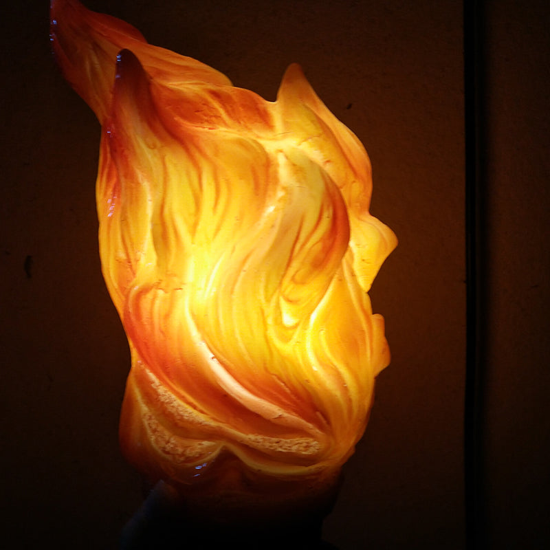 Rynx | Resin Torch Shaped Wall Lamp Decorative Single Bulb Foyer Wall Mounted Lamp in Orange